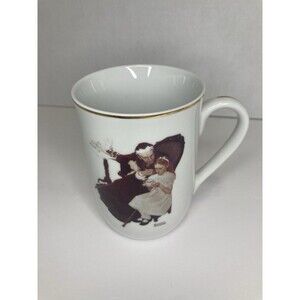 Norman Rockwell Coffee Cup Mug The Saturday Evening Post 1986 The Handkerchiefs